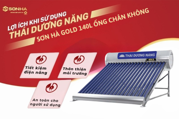 Thái dương năng Gold 14 ống Ø58 (140L) 33