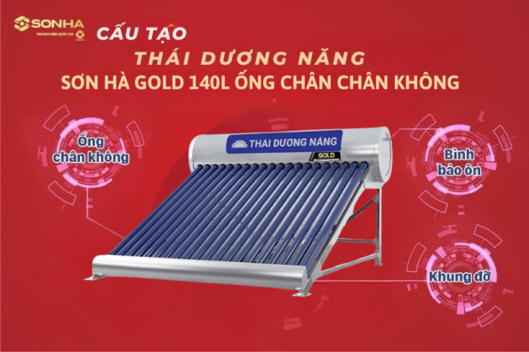 Thái dương năng Gold 14 ống Ø58 (140L) 31