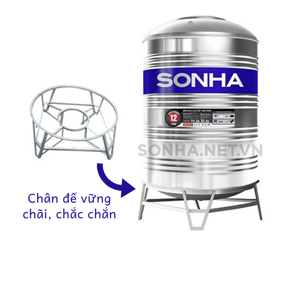 Bồn inox Sơn Hà 1000L (đứng) (F960) 12 Bồn inox Sơn Hà 1000L (đứng) (F960) 11