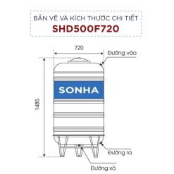 Bồn inox Sơn Hà 500L (đứng) (F720) 10 Bồn inox Sơn Hà 500L (đứng) (F720) 9
