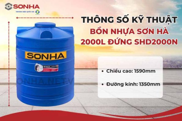 Bồn nhựa Sơn Hà 2000L (đứng) 32 Bồn nhựa Sơn Hà 2000L (đứng) 31