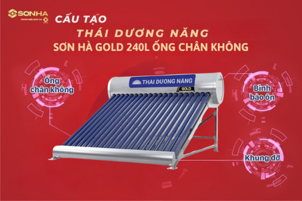 Thái dương năng Gold 24 ống Ø58 (240L) 37
