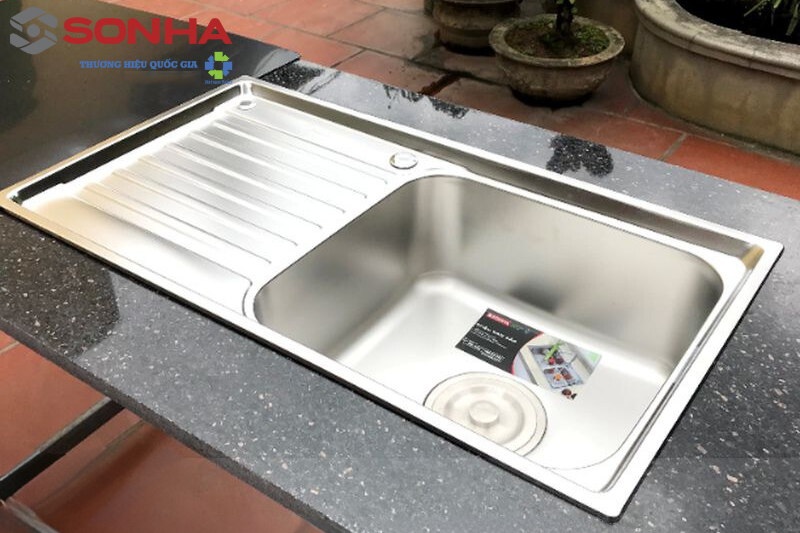 Chậu rửa chén inox Sơn Hà S.78.D.2.3 8 Chậu rửa chén inox Sơn Hà S.78.D.2.3 7