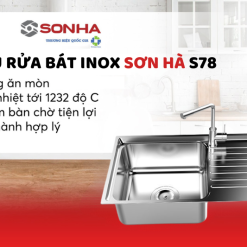 Chậu rửa chén inox Sơn Hà S.78.D.2.3 20 Chậu rửa chén inox Sơn Hà S.78.D.2.3 19