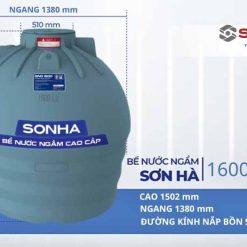Bể nước ngầm Sơn Hà 1600L 17