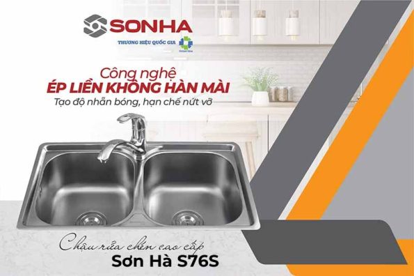 Chậu rửa chén inox Sơn Hà S76S 17