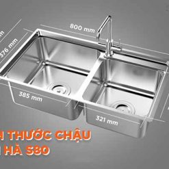 Chậu rửa chén inox Sơn Hà S.80.D.2.3 15