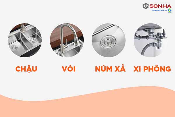 Chậu rửa chén inox Sơn Hà S.82.D.1.3 6 Chậu rửa chén inox Sơn Hà S.82.D.1.3 5