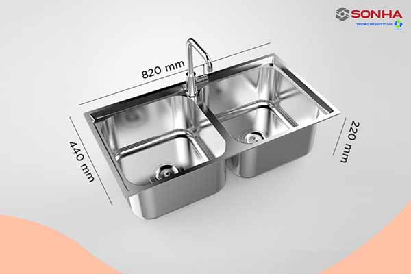 Chậu rửa chén inox Sơn Hà S.82.D.1.3 8 Chậu rửa chén inox Sơn Hà S.82.D.1.3 7