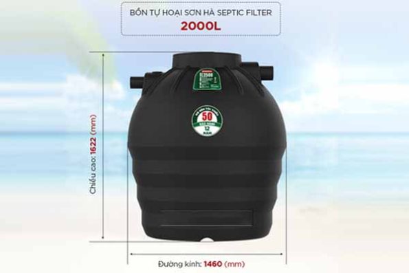 Bồn tự hoại Septic Sơn Hà 2000l 43