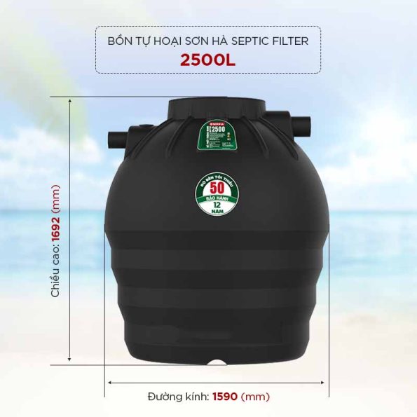 Bồn tự hoại Septic Sơn Hà 2500l 39